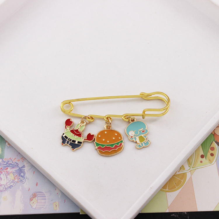 Alloy cartoon sponge baby brooch (Minimo de compra 2) MIC-QiC029