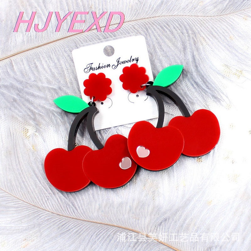 Acrylic versatile cherry earrings Minimo de compra 5 MIC-XiaoY004