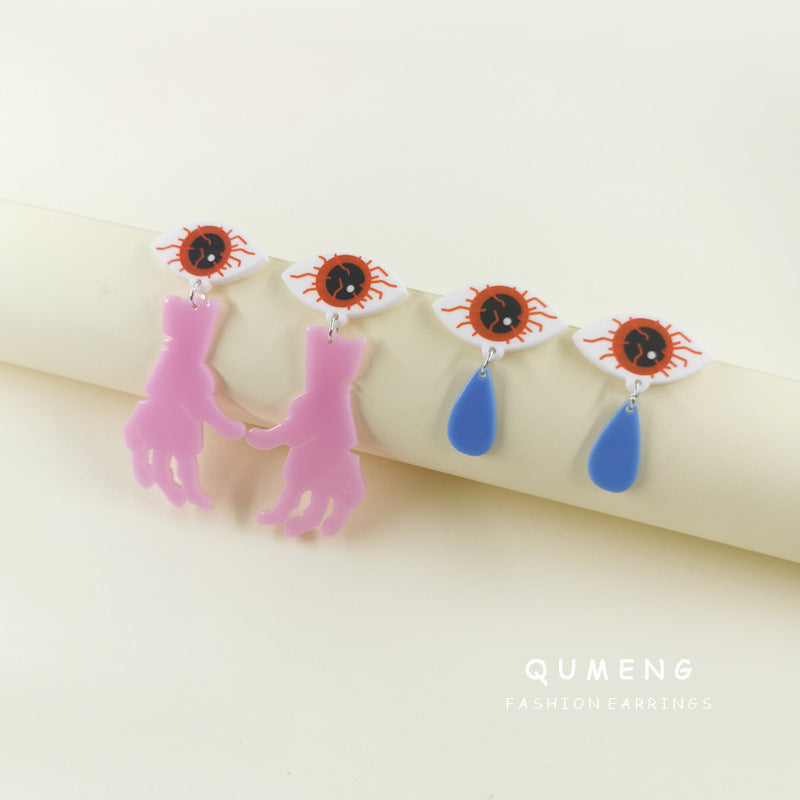 Acrylic New Eyes Tears Palm Earnails (Minimo de compra 2) MIC-QinM001