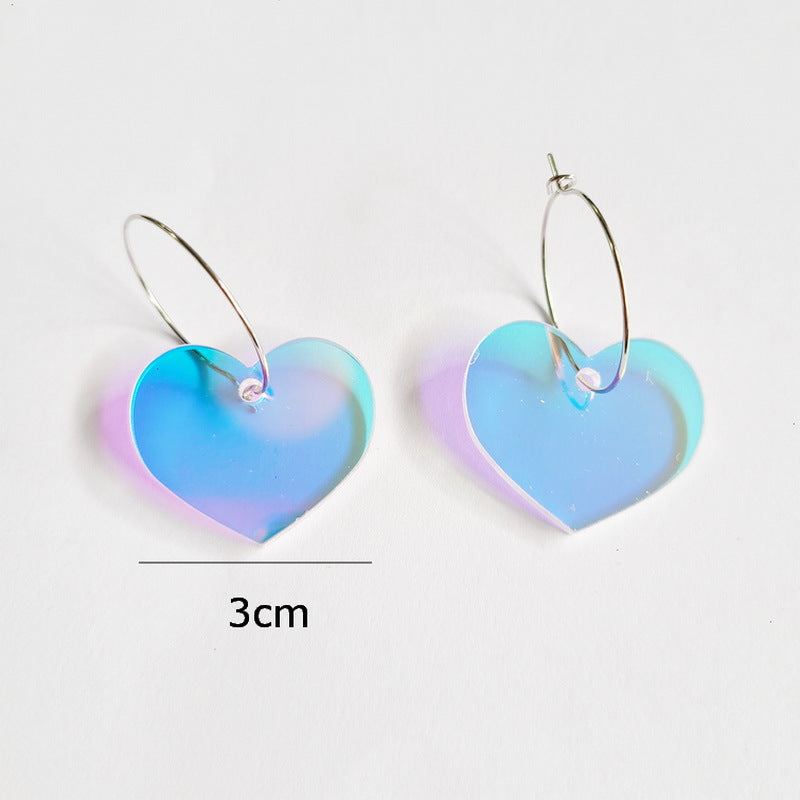 Acrylic exaggerated hollow pentagonal star earrings MIC-XueP150