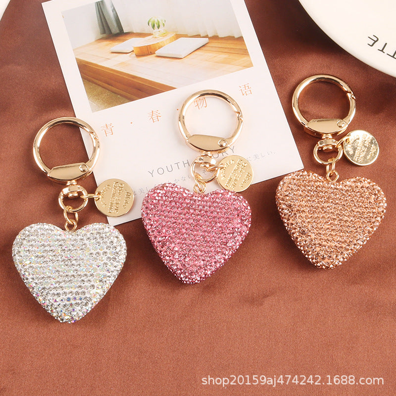 Keychains Alloy Heart Rhinestone Pendant MIC-YiHan010