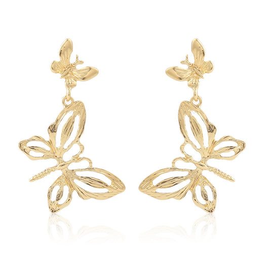 Alloy butterfly earrings MIC-JuJ030