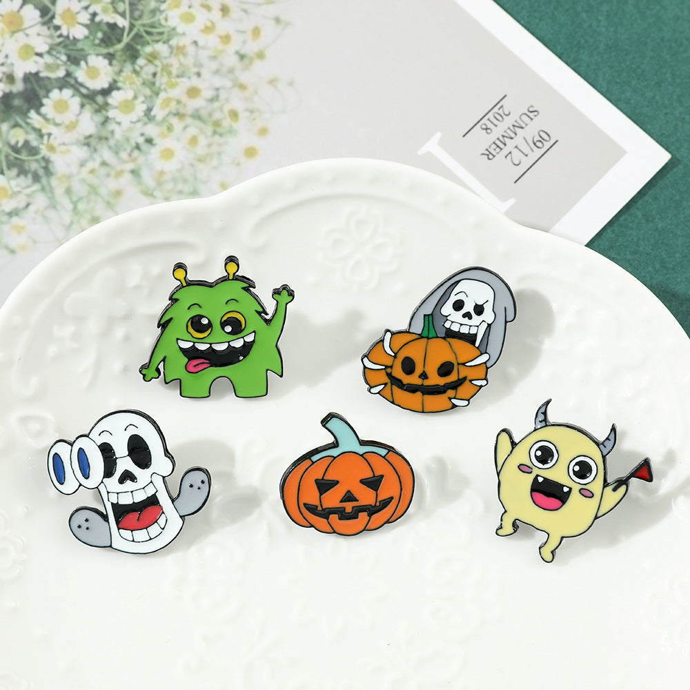 Alloy Halloween pumpkin monster brooch (Minimo de Compra 2) MIC-ShengY045