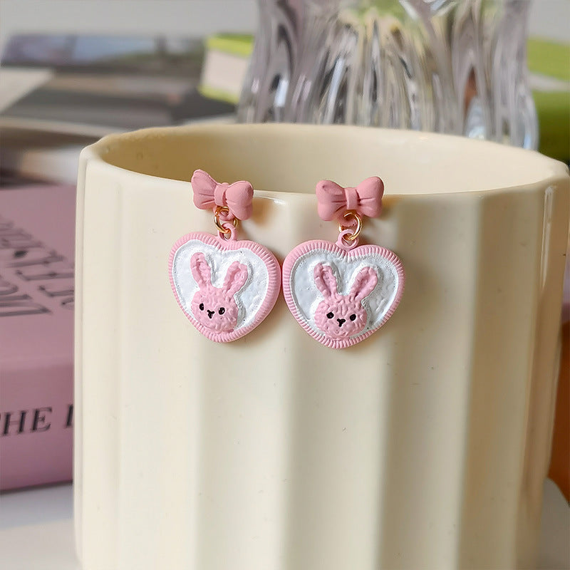 Alloy cute rabbit earrings MIC-JiuY017