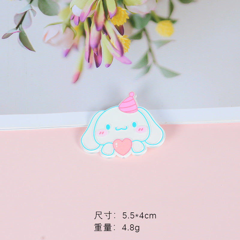 Acrylic cute cartoon hairpin Minimo de compra 3 MIC-LanX001