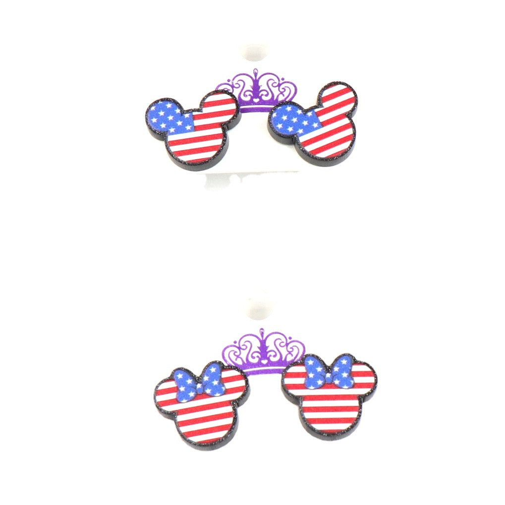 Acrylic love bow earrings Minimo de compra 5 MIC-XiaoY010