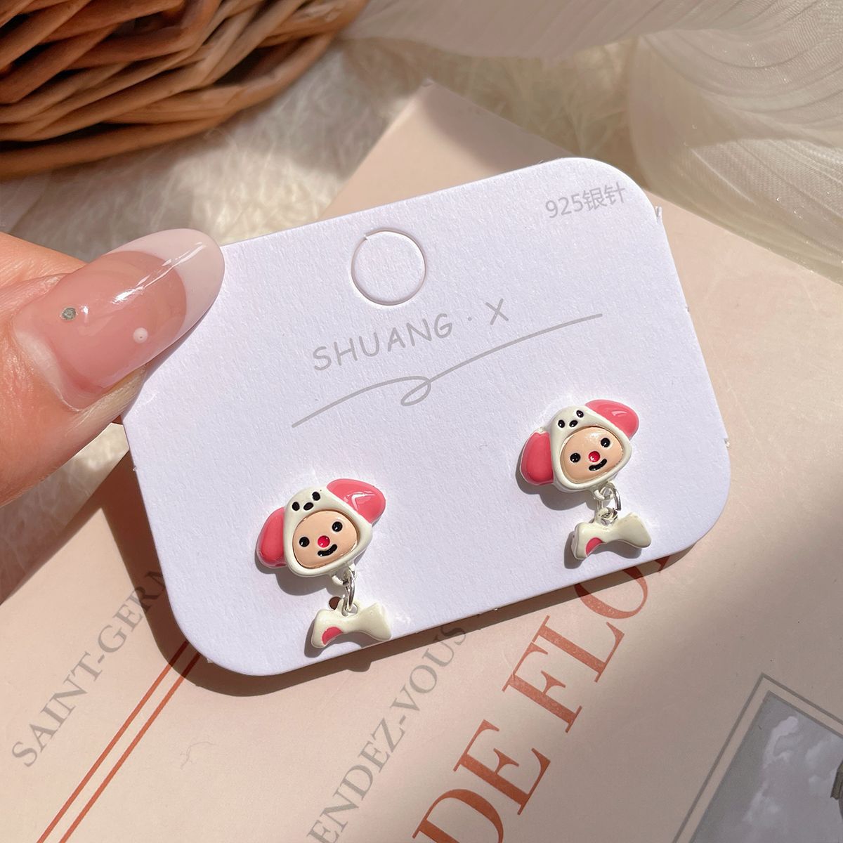 Alloy small fresh cartoon three piece earring set MIC-ShuangX048