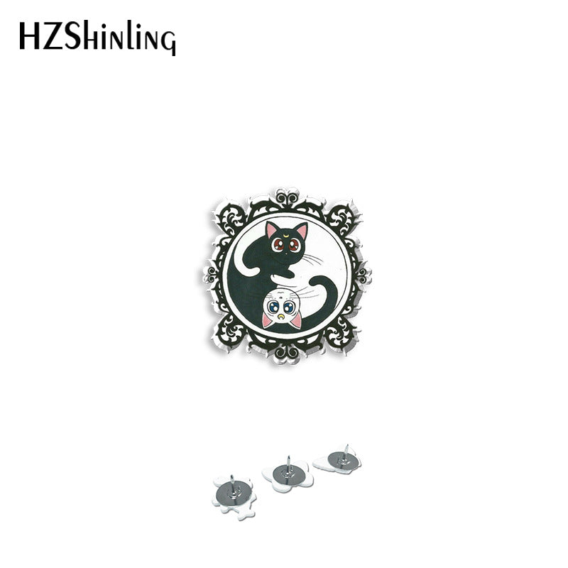 Alloy beautiful girl warrior brooch (Minimo de compra 5) MYA-XiangL093