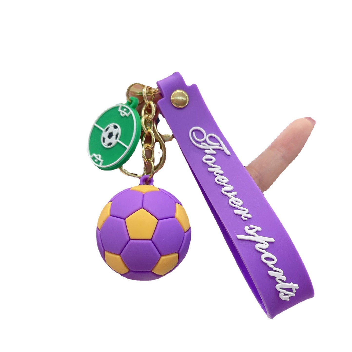 Keychain PVC Soft Rubber Football Souvenir Pendant Minimo de compra 2 AnG028