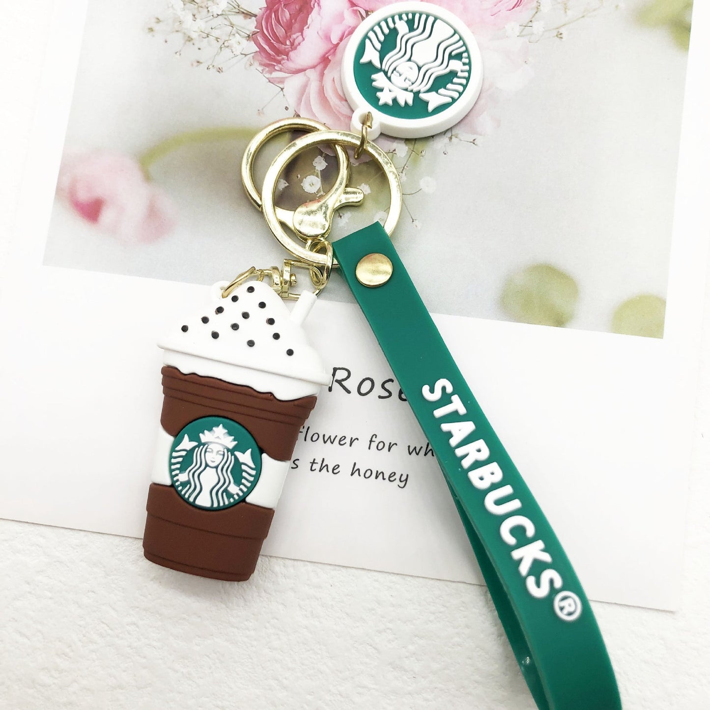 Keychains PVC hardware milk tea cup cartoon cute MIC-XSZ004