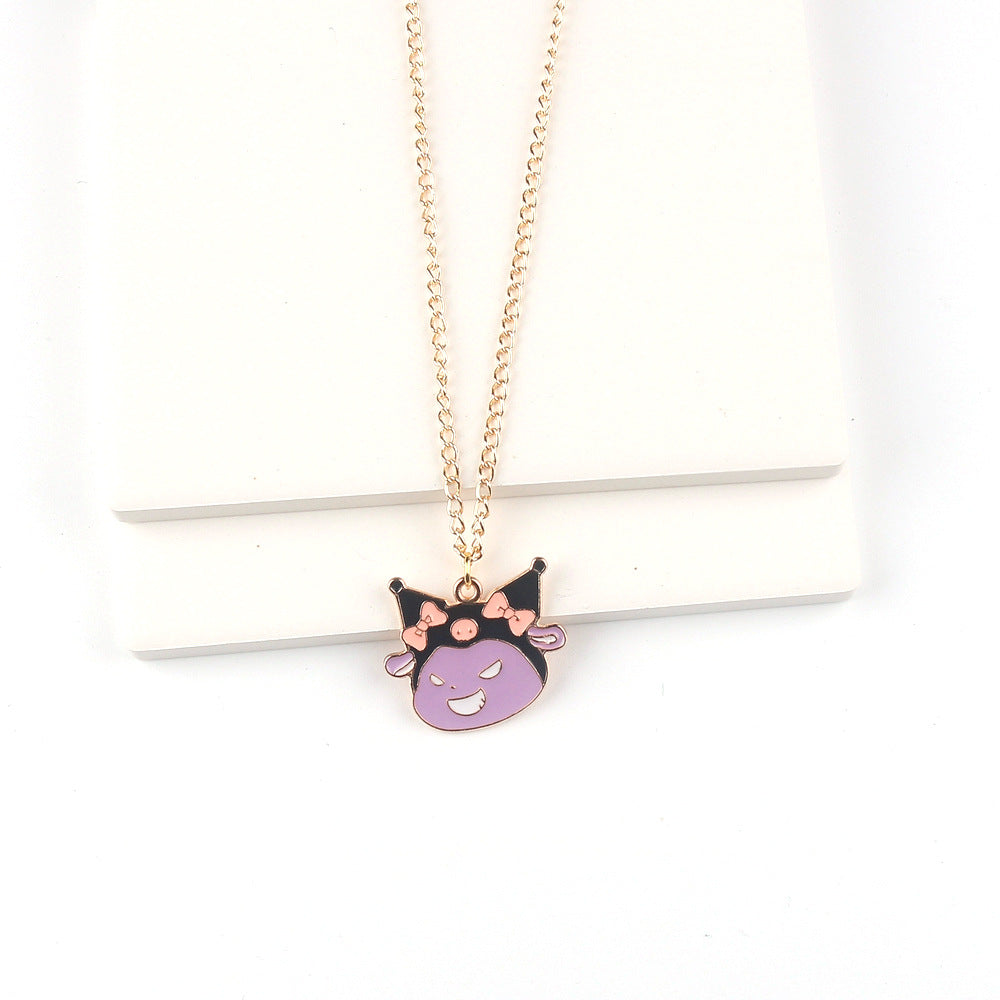 Alloy Purple Devil Necklace Minimo de compra 2 MIC-FuY001