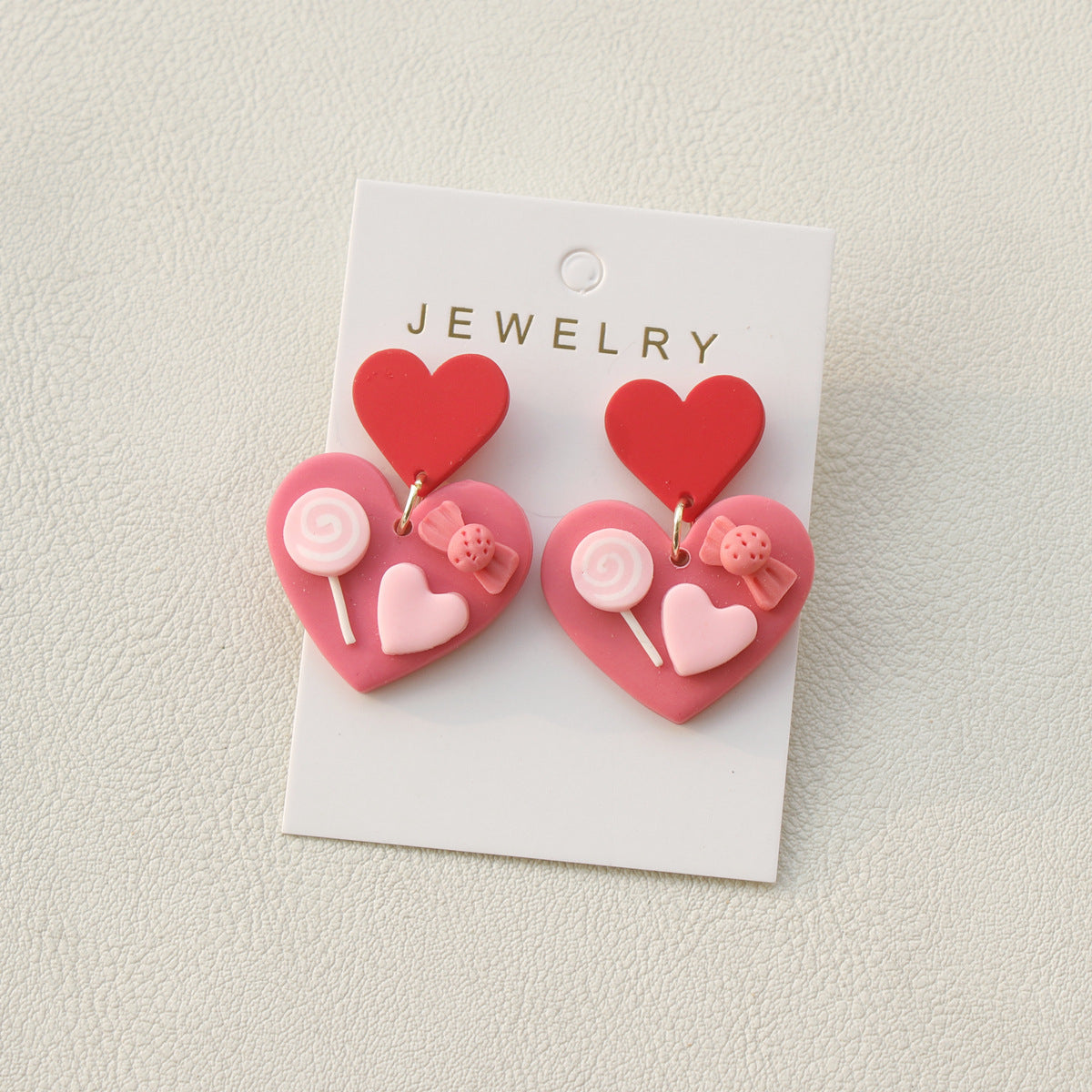 Alloy heart-shaped rose earrings (Minimo de Compra 2) MIC-JuH059