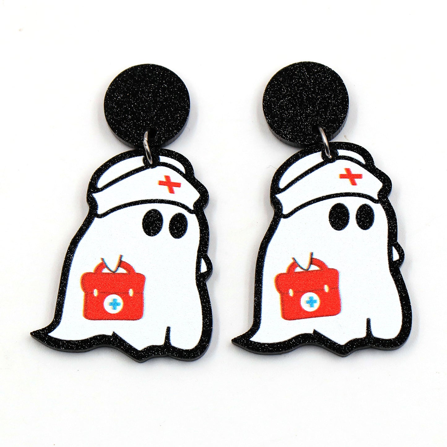 Acrylic Fashion Rescue Ghost Earrings (Minimo de compra 5) MIC-XiaoY064