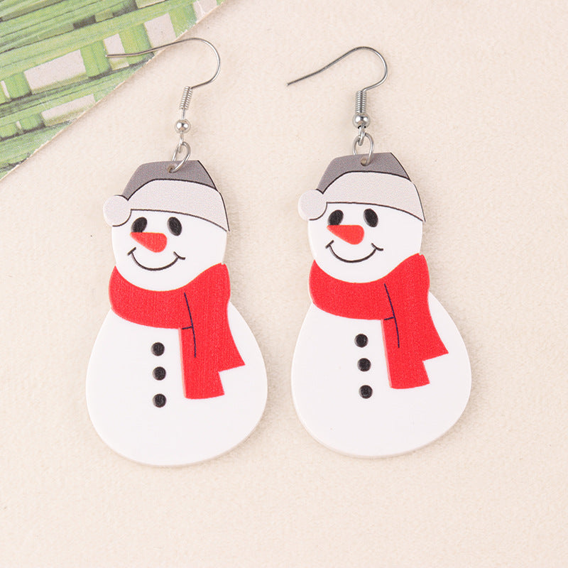 Acrylic Cartoon Christmas Series Earrings MYA-DuA096