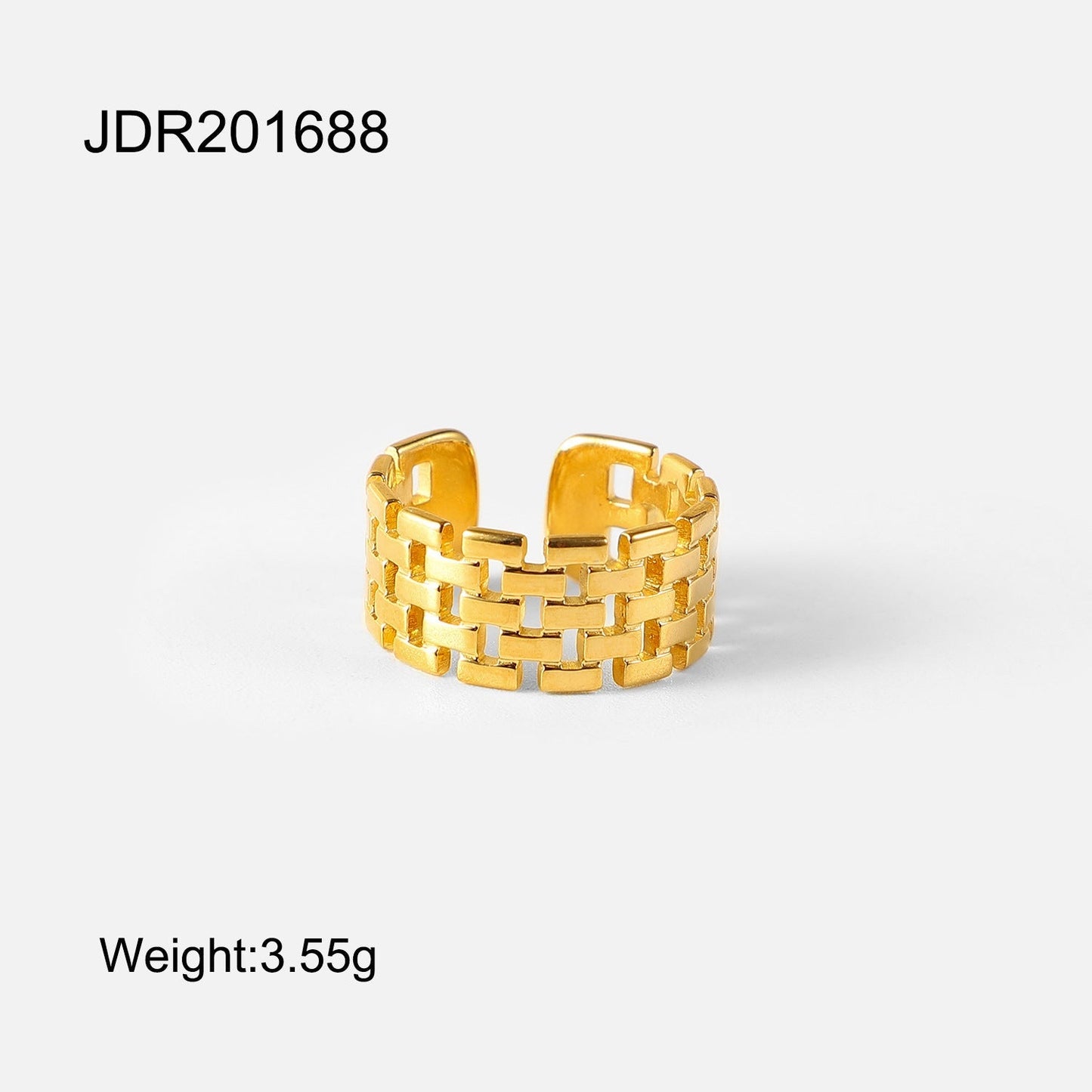 Rings Stainless Steel Wide Face Hollow JD086