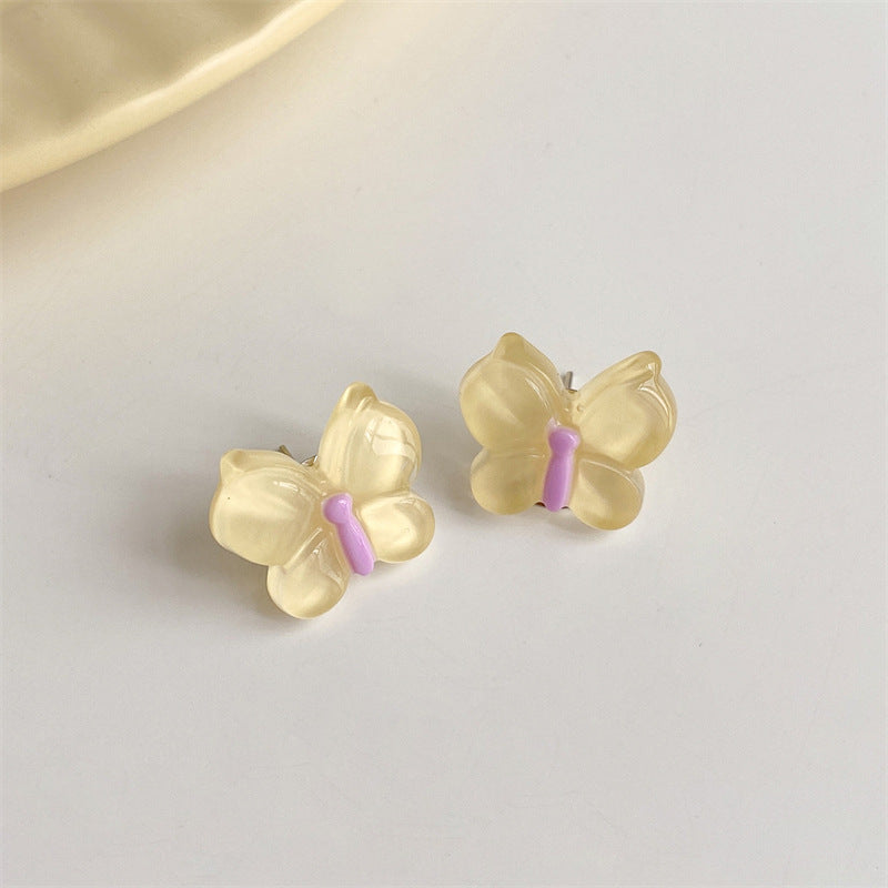 Alloy Fresh Jelly Color Simple Earrings (Minimo de compra 2) MIC-LuoN015