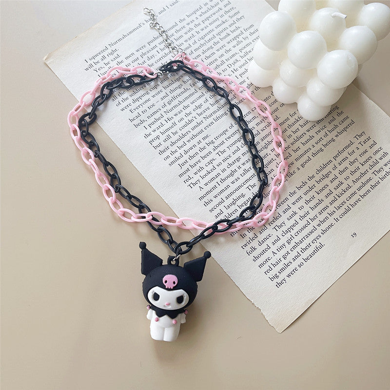 acrylic cartoon character cute necklace shier002