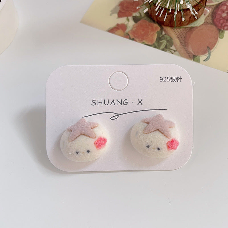 Acrylic flocked cute earrings (Minimo de Compra 2) MYA-ShuangX032