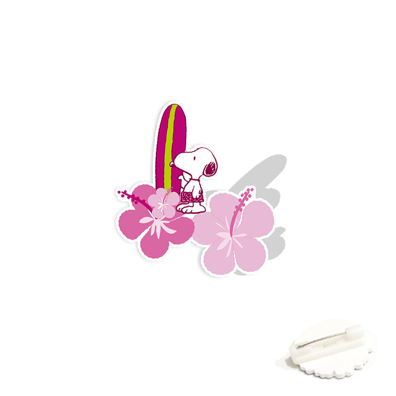 Acrylic cartoon cute Snoopy brooch (Minimo de compra 2) MIC-WeiJ001