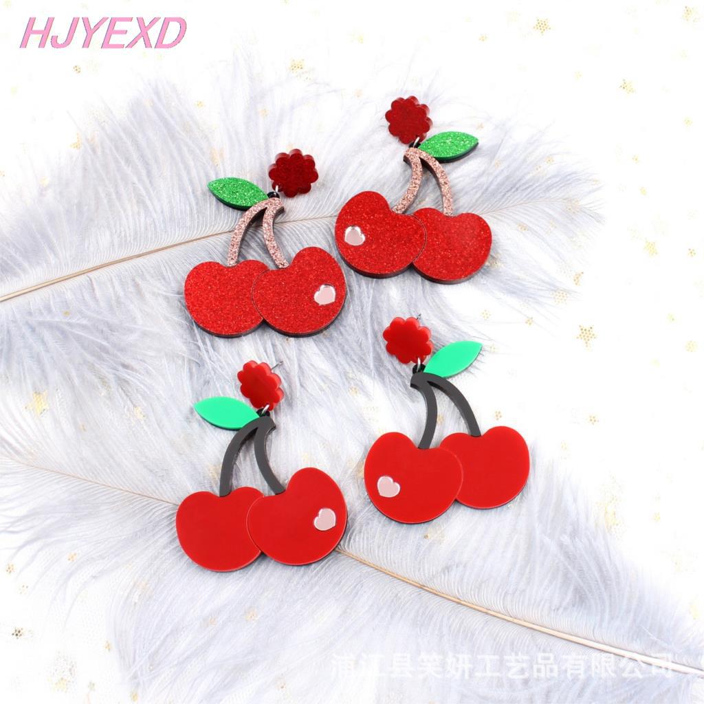 Acrylic versatile cherry earrings Minimo de compra 5 MIC-XiaoY004