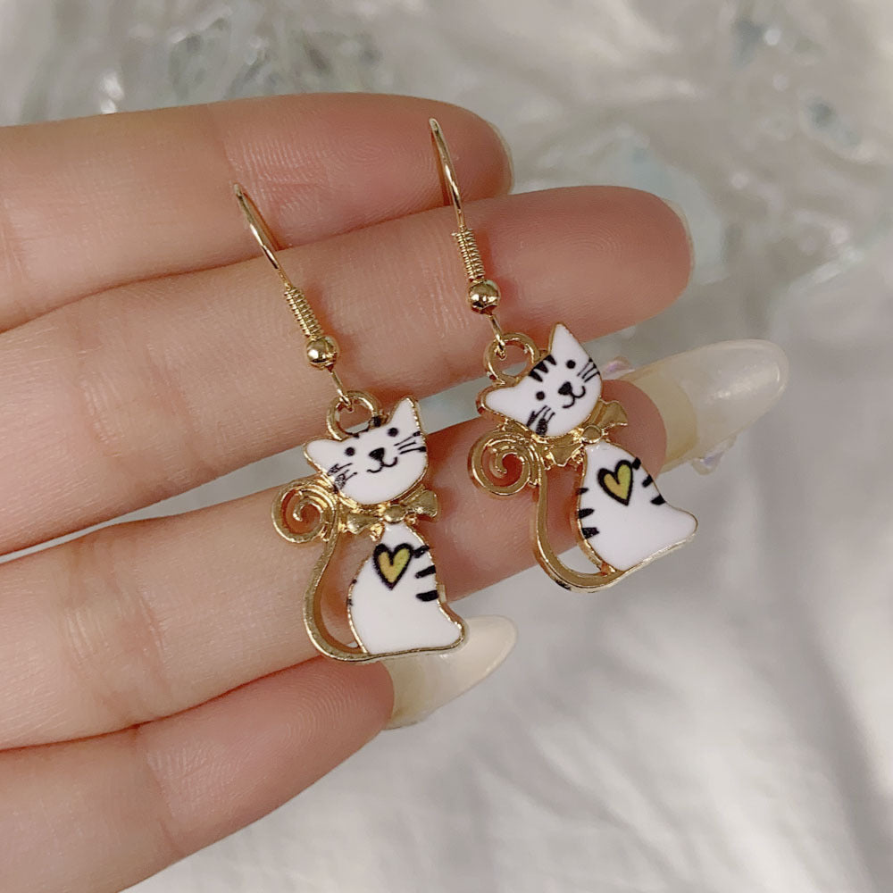 Acrylic cartoon cat earrings (Minimo de compra 2) MYA-YiD035