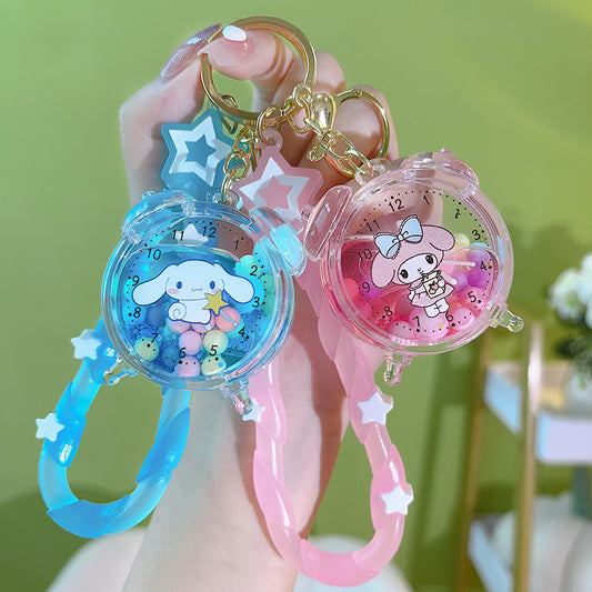 PVC cute quicksand bottle keychain MYA-YanG015