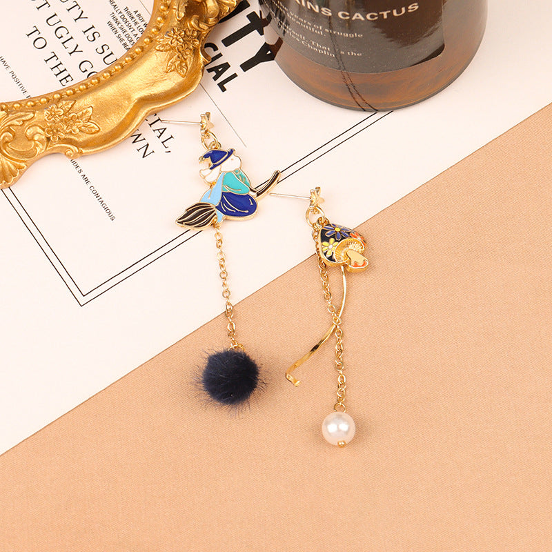 S925 silver needle wool ball earrings Minimo de compra 2 MIC-LSY006