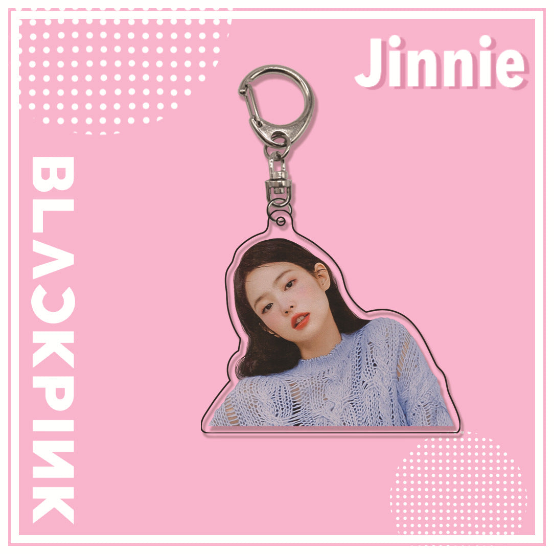 Acrylic pink ink double-sided blackpink keychain (Minimo de Compra 2)  MYA-ManM013