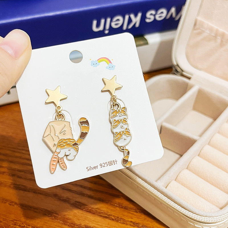 Alloy panda cat earrings MIC-HongC011