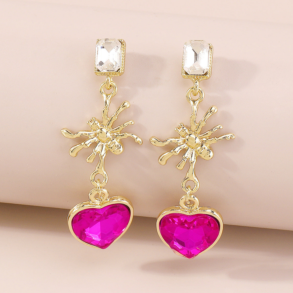 Ritch earrings, punk heart earrings MIC-QianD002