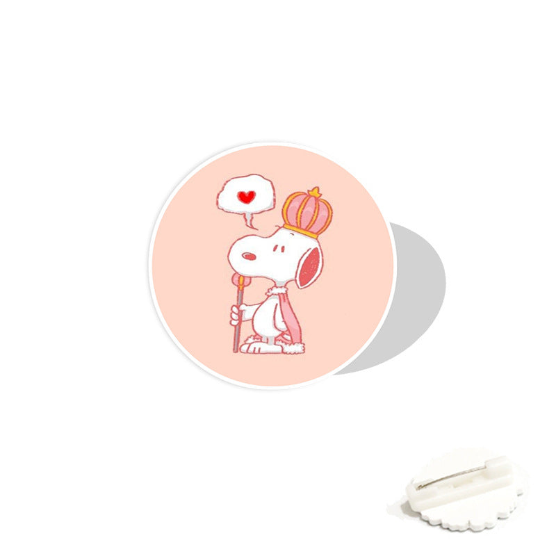 Acrylic cartoon cute Snoopy brooch (Minimo de compra 2) MIC-WeiJ002