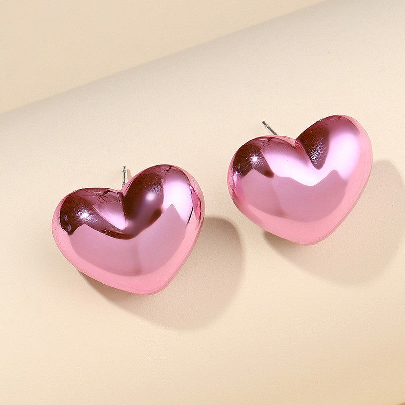 Alloy Candy Color Half Round Earrings (Minimo de Compra 2) MYA-ShangH012