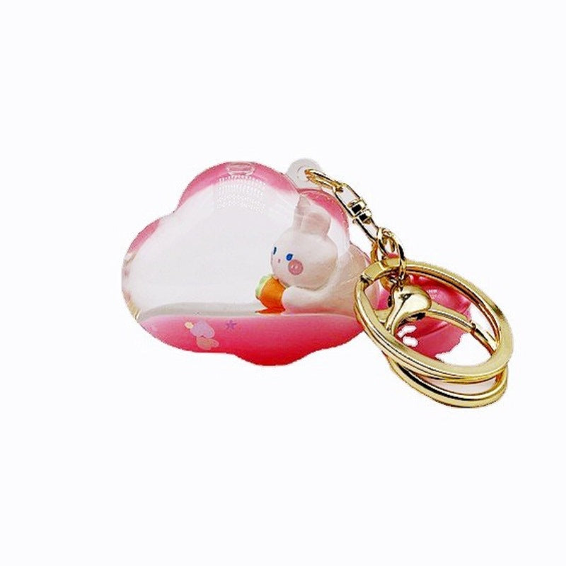 PVC cartoon carrot rabbit oil in keychain MYA-DMF008