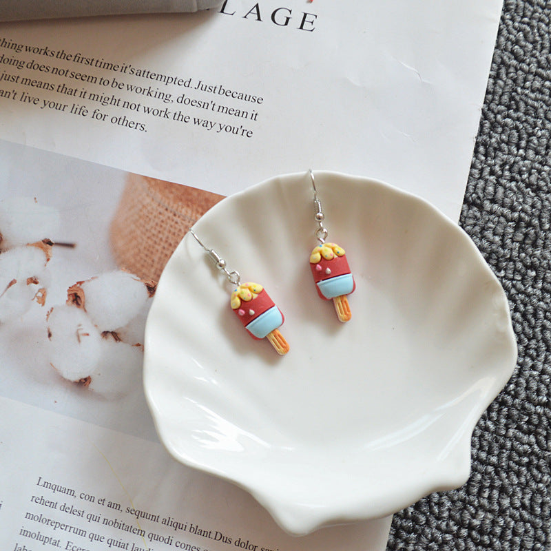 Earrings Resin Painted Ice Cream Simple Earrings Xienuo008