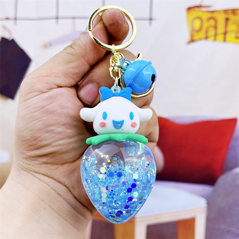 PVC cartoon wind chime oil in keychain MIC-DMF003