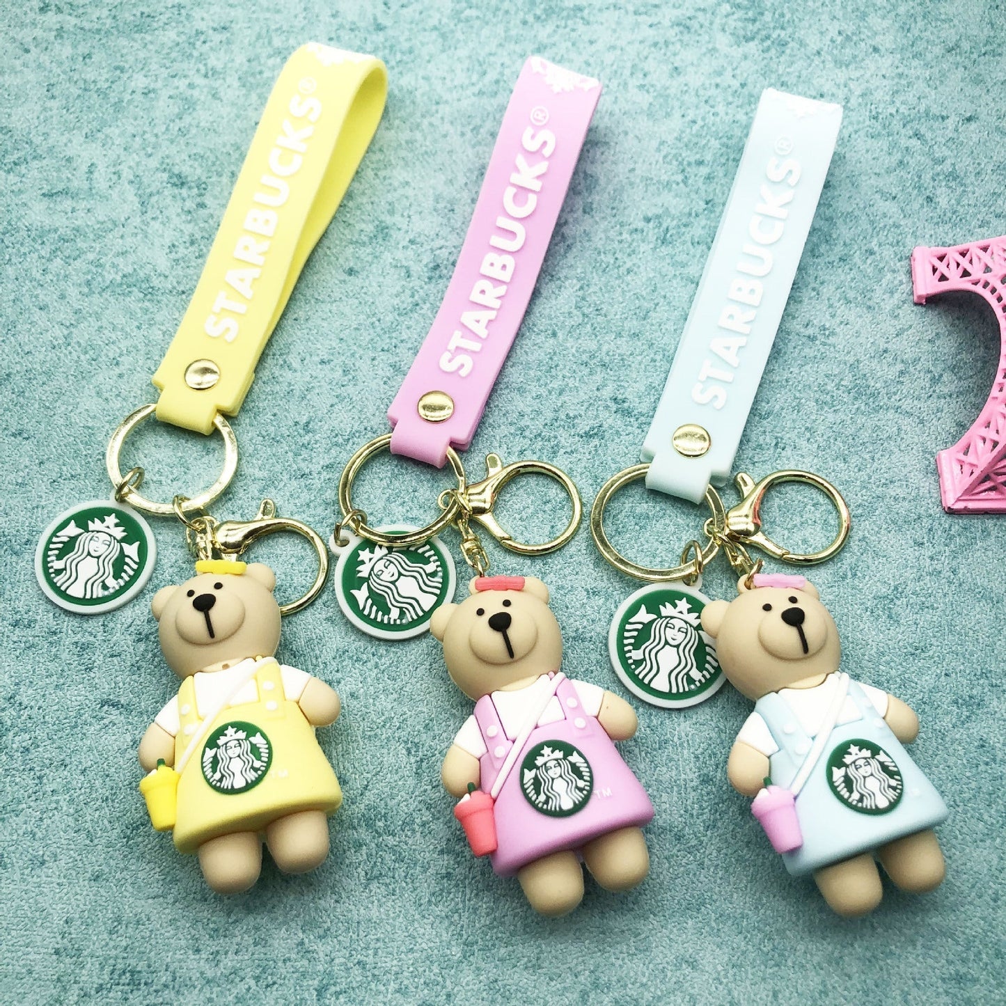 Keychains PVC Hardware Cute Cartoon Bear (M) Minimo de compra 2 LiangQ001