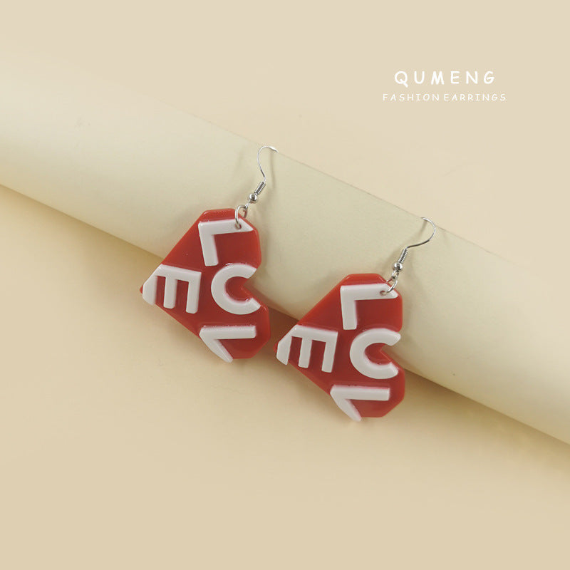 Acrylic Love Gesture Earrings (Minimo de Compra 2) MIC-QingM005