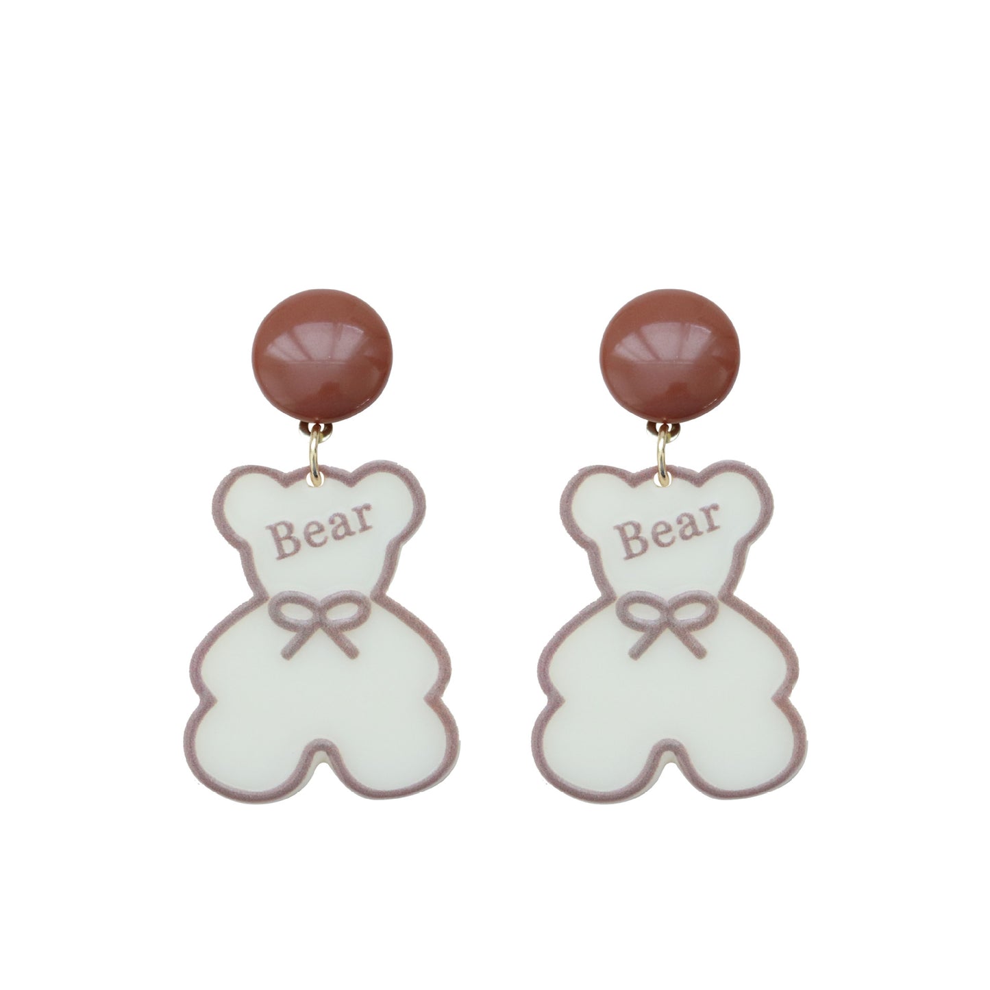 Acrylic cartoon bear earrings MIC-QingJ016