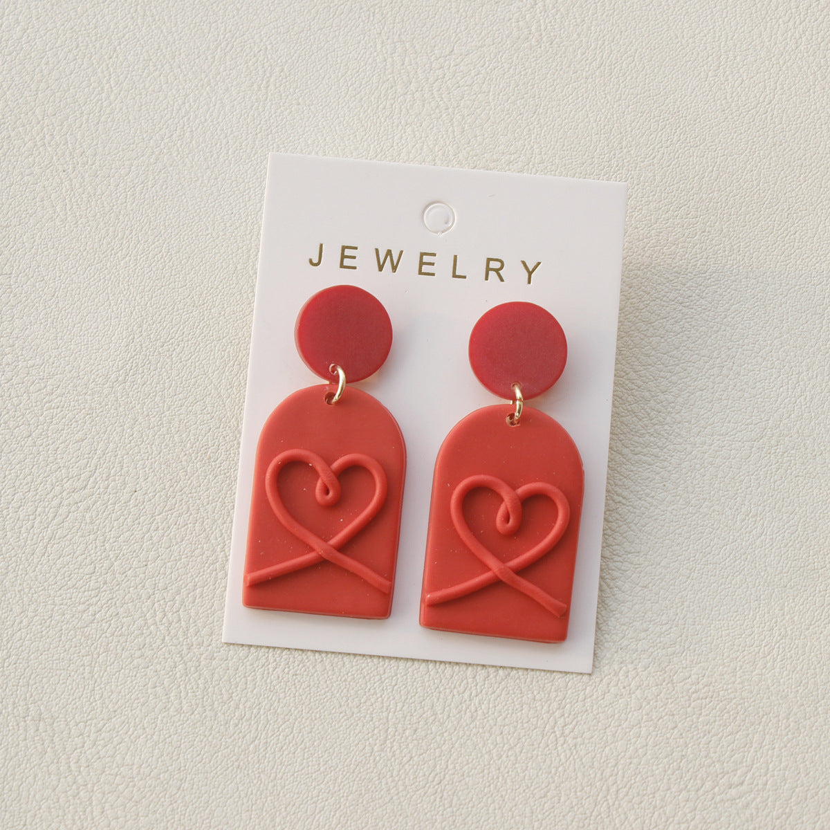 Alloy heart-shaped rose earrings (Minimo de Compra 2) MIC-JuH059