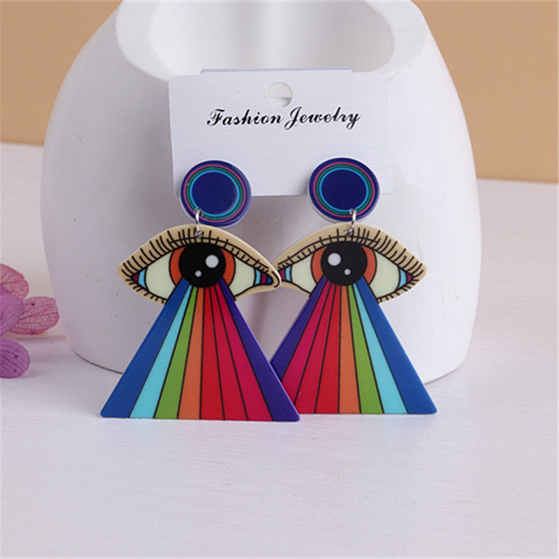 Acrylic printed Ice skate earrings MIC-ChouD012