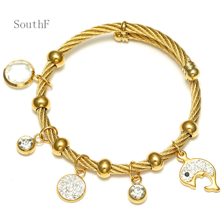 stainless steel small fish bracelet Minimo de compra 2 MIC-XiangJ007