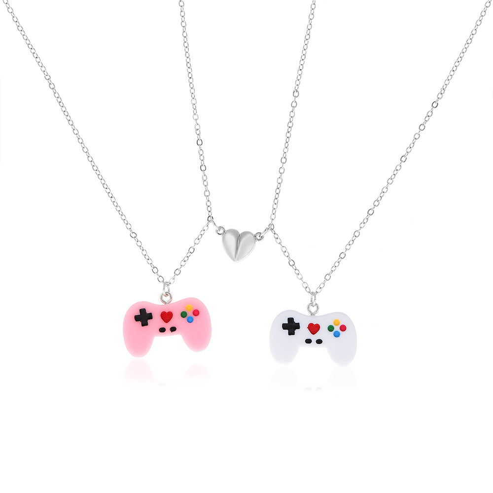 Alloy game console handle necklace MIC-MiaoY045