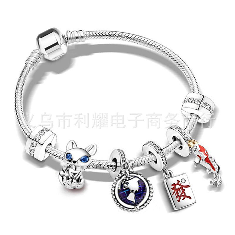 Alloy DIY Pandora Cartoon Bracelet MYA-LiY019