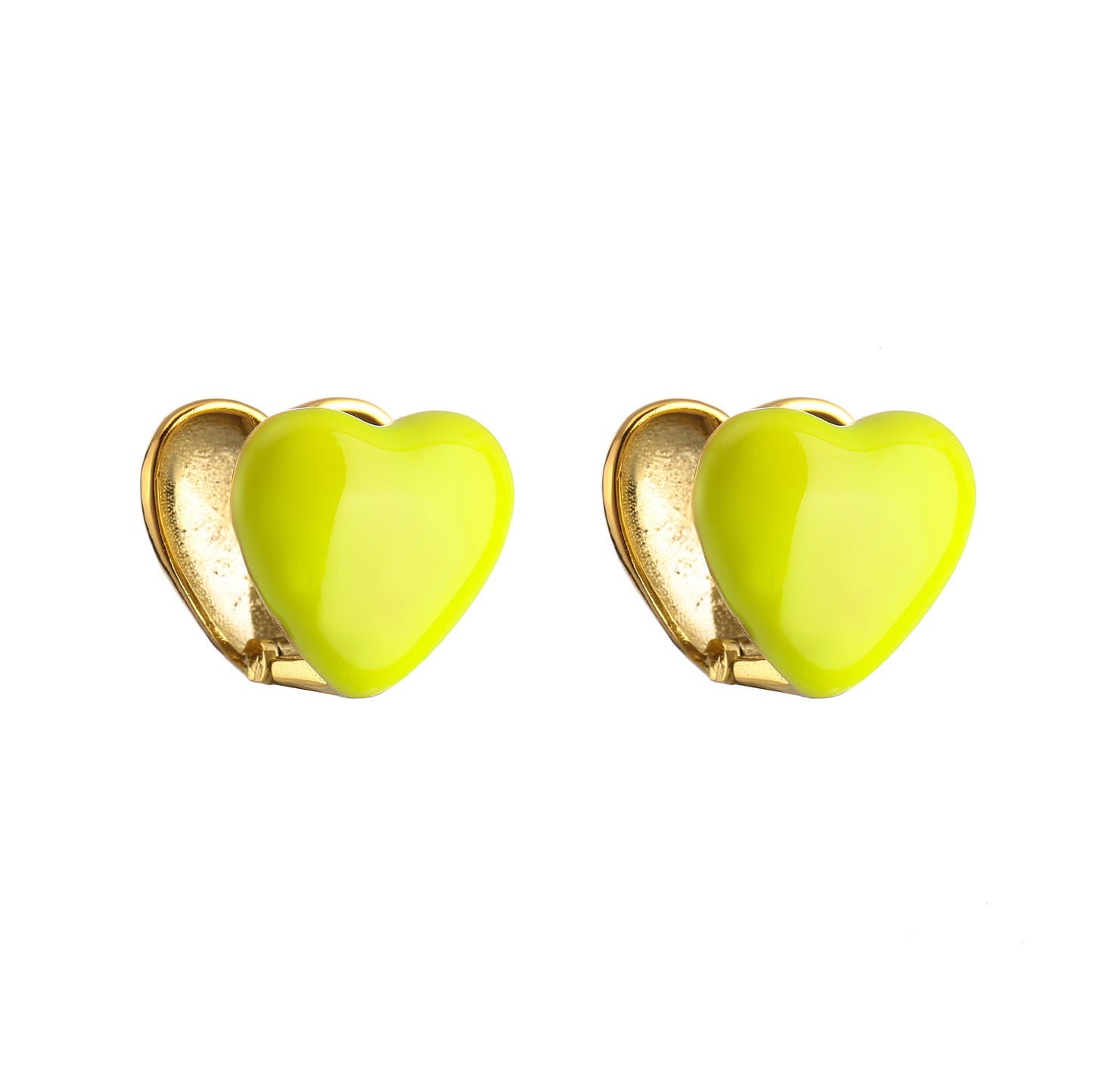 Alloy Dropped Heart shaped Earrings (Minimo de Compra 2) MIC-JuC028