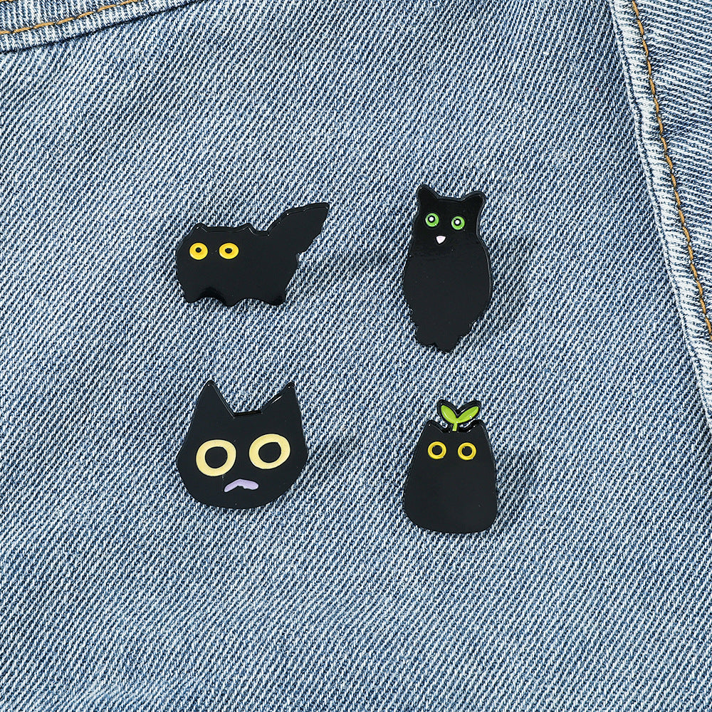 Alloy black cat brooch (Minimo de Compra 10) MIC-ShengY009