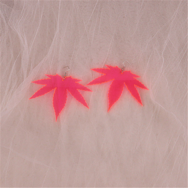 Acrylic Fluorescent Alien Earrings MIC-ChouD015