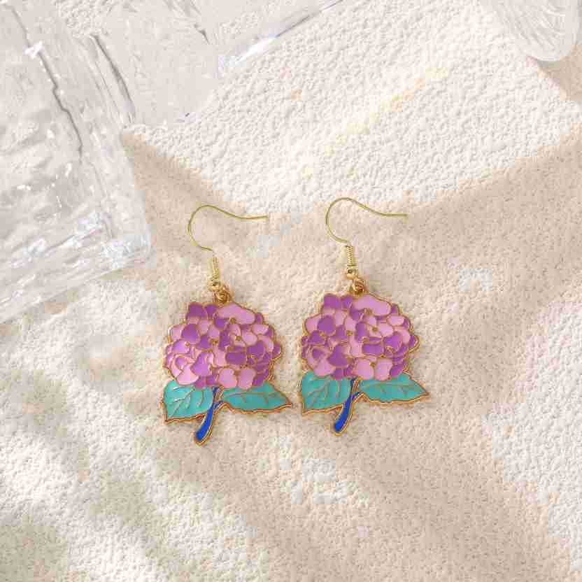 Alloy Sunflower Iris Earrings (Minimo de compra 2) MIC-KuL005