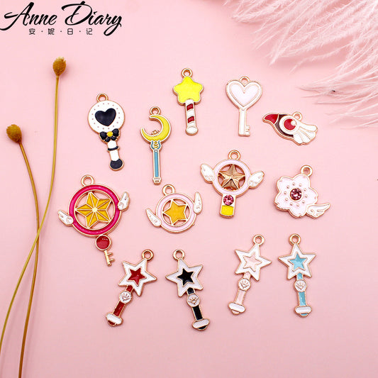 Alloy cartoon beautiful girl warrior pendant (Minimo de Compra 10) MIC-JingX016