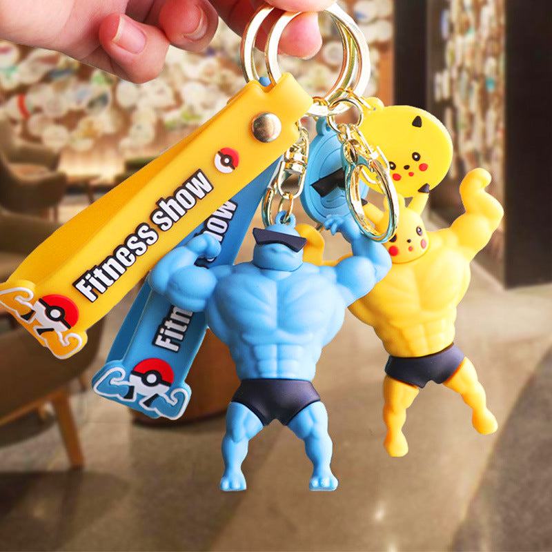 PVC cartoon muscle keychain MIC-ZhiC004