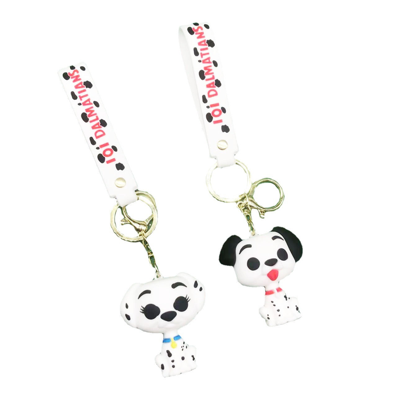 Keychain PVC Cute Cartoon Spotted Dog Pendant Minimo de compra 2 MIC-XSZ008